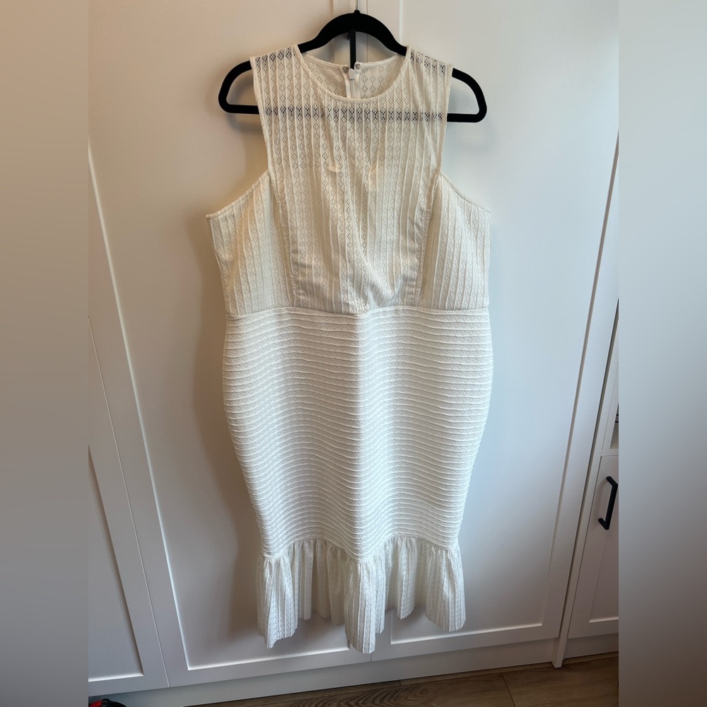 ASOS white bodycon plus size dress